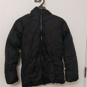 Kid's Black Quilted Jacket